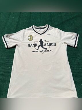 Nike Hank Aaron Invitational  Baseball Jersey  Short Sleeve Men’s Size Large #3